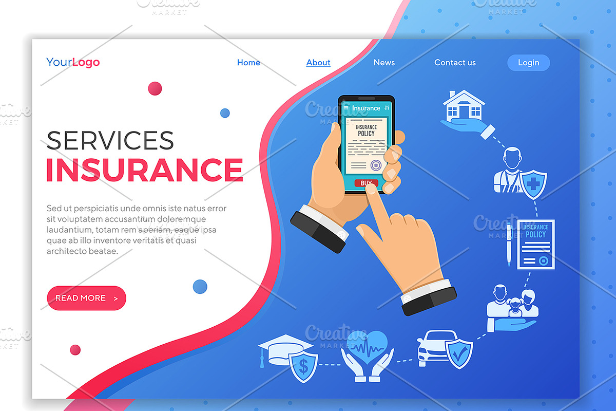 Insurance Services Concepts, an Education Illustration by TAlex (Photo 4 of 7)