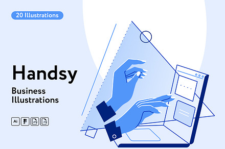 Handsy Business illustrations, a Finance Illustration by Welovegraphics