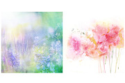 8 WATERCOLOR NATURE BACKGROUNDS, a Texture Graphic by Anna Guz's Store (Thumbnail 3 of 7)