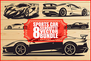 Fast Car Silhouette bundle, an Illustration by Designer_Momina
