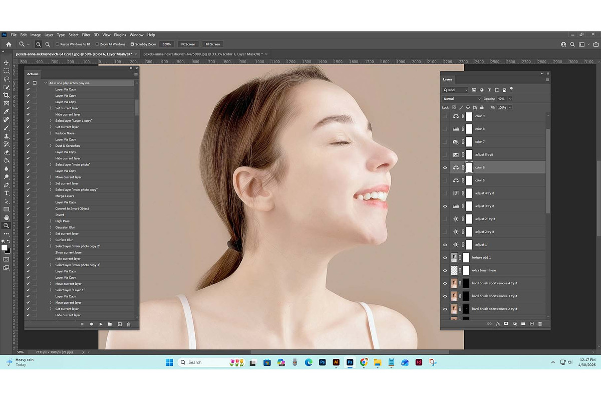 Smooth Skin Pro Photoshop Action, an Action Add-On by MRI STUDIO (Photo 6 of 8)