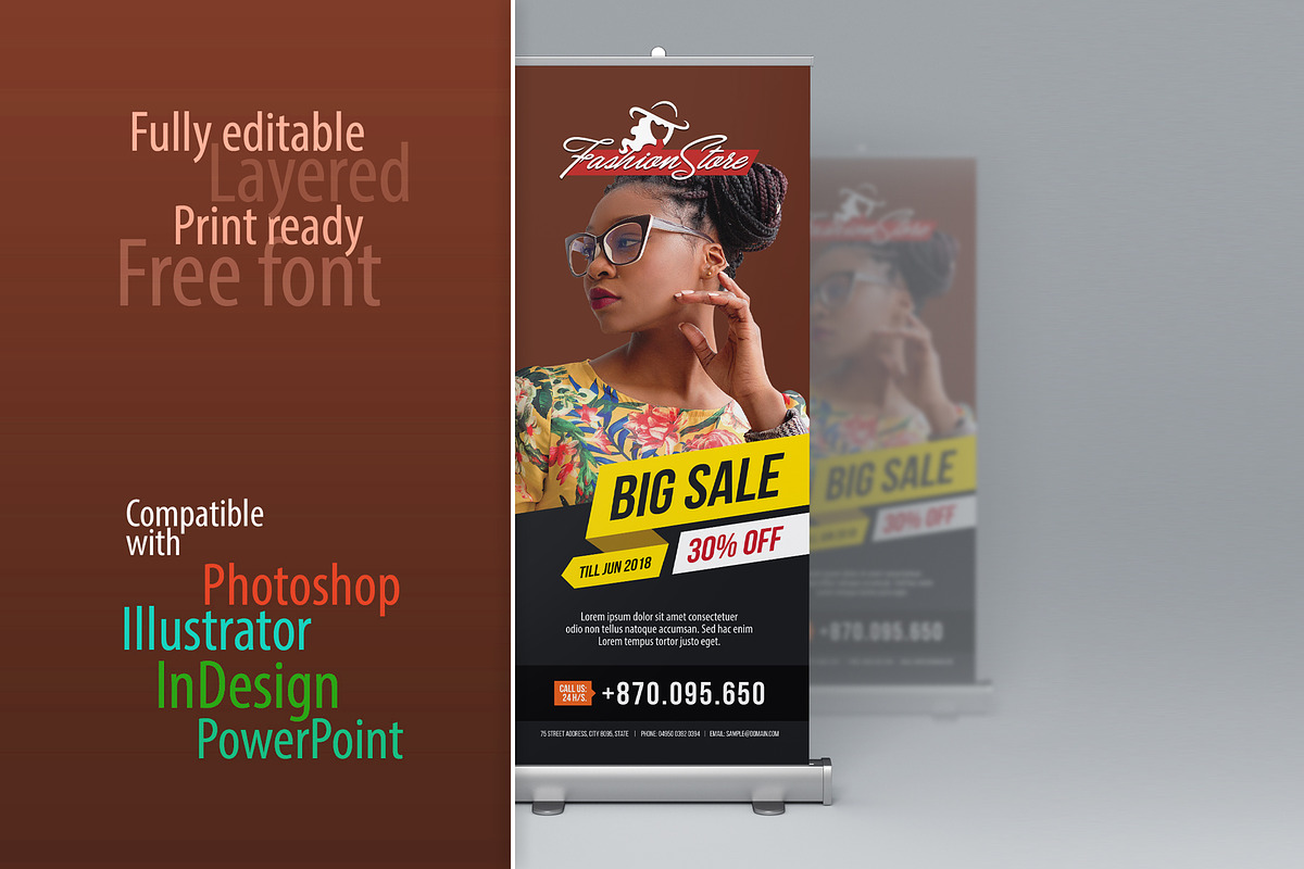 Big Sale Promotion Rollup Banner preview 3