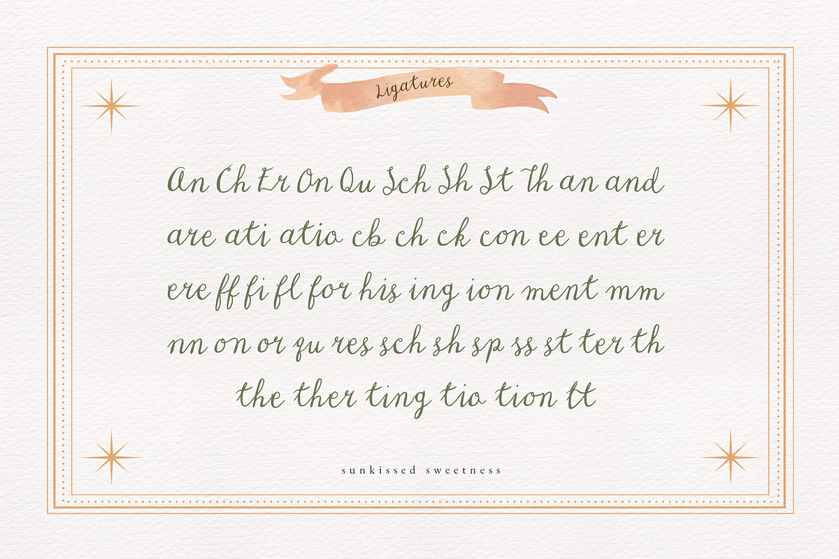 Romantic Font Sunkissed Sweetness, a Handwritten Font by Perplexitics (Photo 11 of 11)