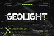 Geolight - Futuristic Display Font, a Sans Serif Font by overlaytemplates (Thumbnail 1 of 5)