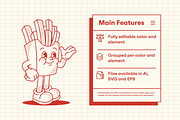 French Fries Cartoon Character, a Food Illustration by ™Creasi (Thumbnail 3 of 6)