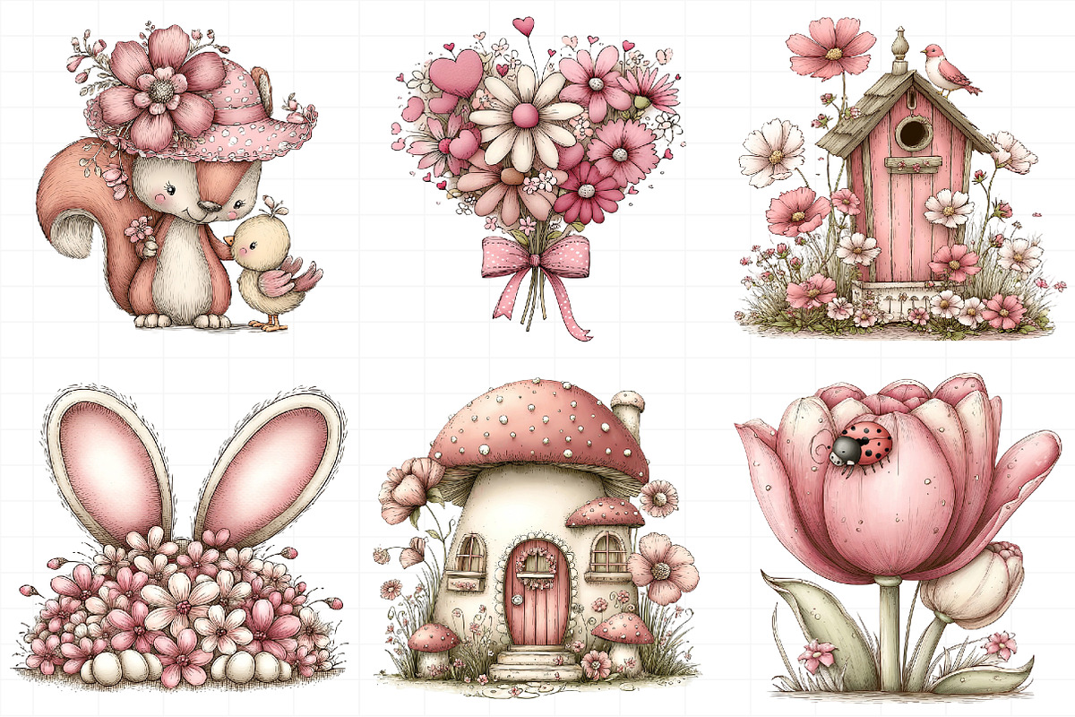 Whimsical Spring Clipart, an Illustration by Daily.Designs (Photo 4 of 8)