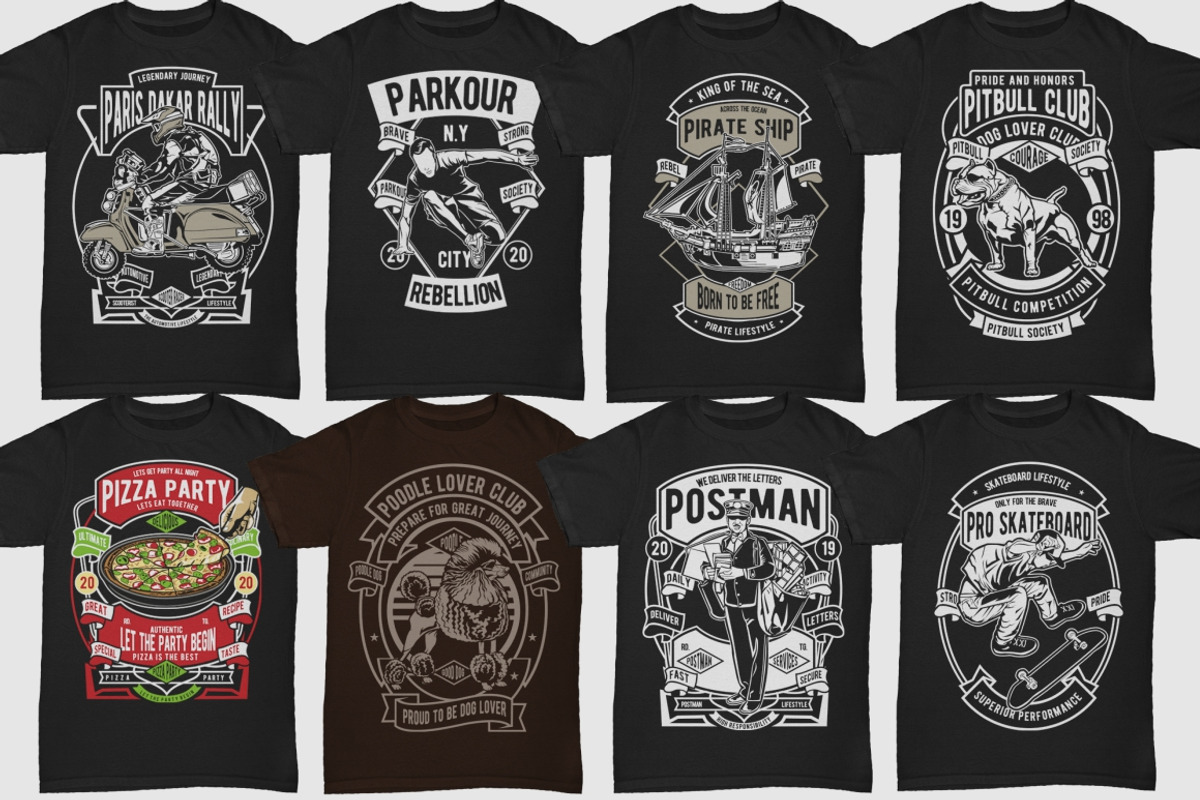 250 Retro Tshirt Designs Bundle #4, an Illustration by roach_graphic (Photo 25 of 34)