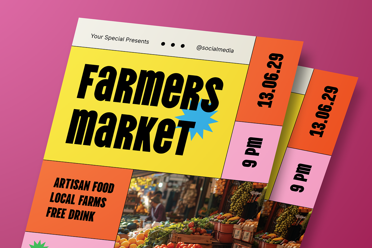 Farmer Market Flyer Set, a Flyer Template by Annora Studio (Photo 5 of 6)