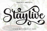 Staylive | Script Font, a Handwritten Font by Scratchones (Thumbnail 1 of 9)