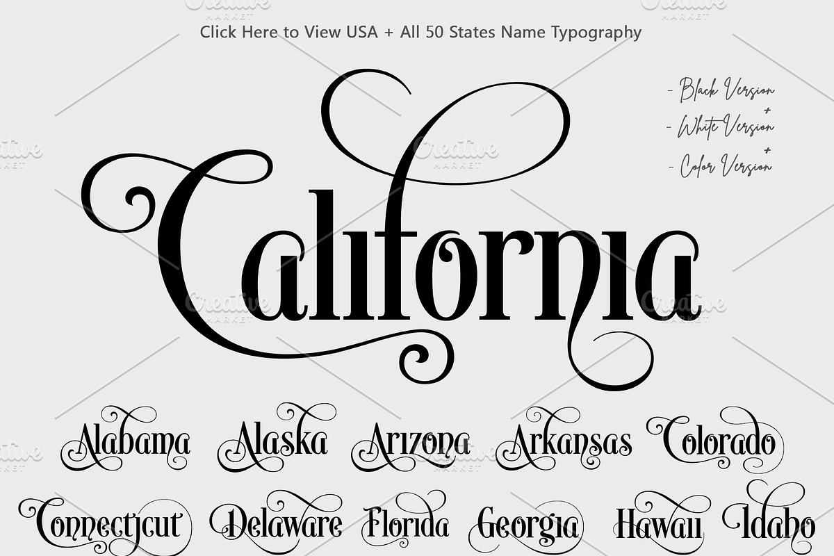 States Maps + Typography of USA, an Object Graphic by ArtFusion (Photo 3 of 5)