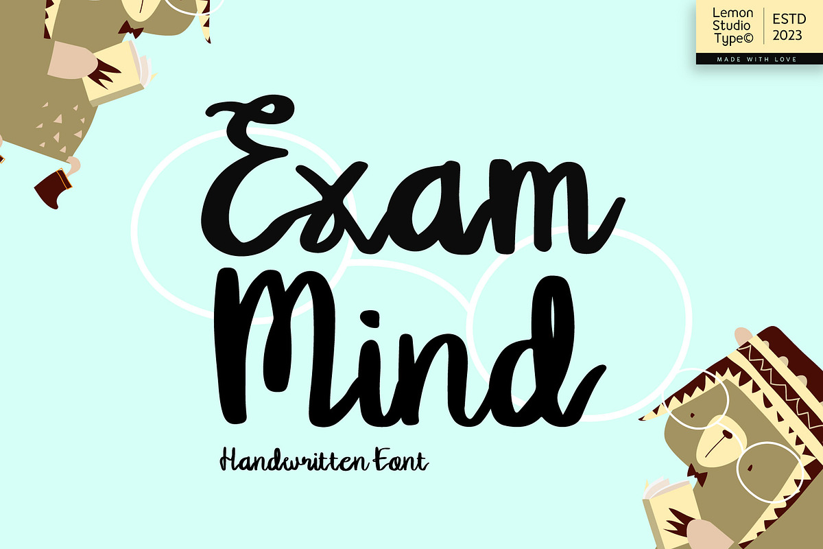 Exam Mind - Cute Handwritten, a Handwritten Font by Lemon Studio Type (Photo 1 of 6)