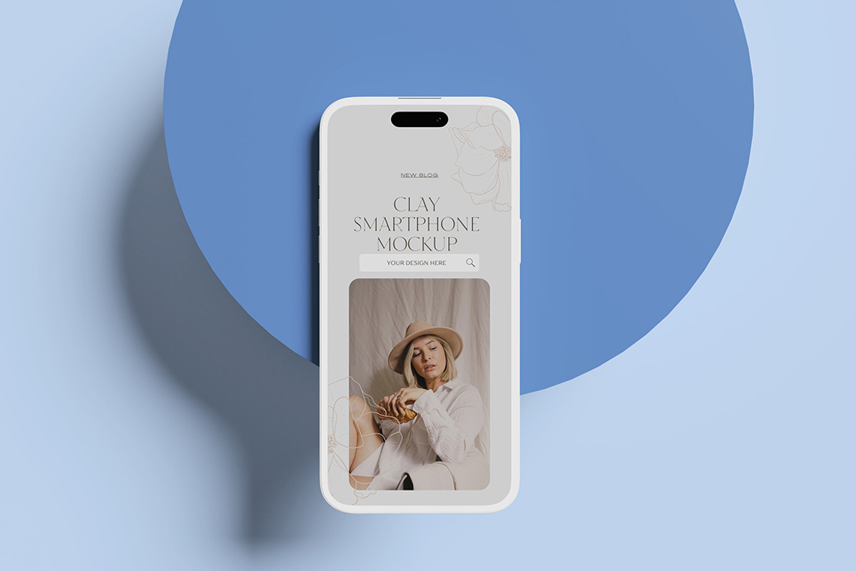 iPhone 14 Pro Clay Mockup, an iPhone Mockup by Indah (Photo 3 of 7)
