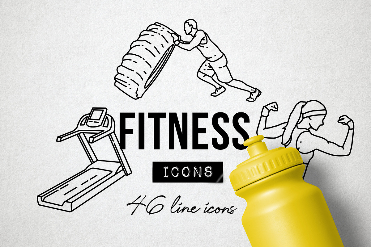46 Fitness Icons - Exercise, Sports, an Icon by Hatch Design Workshop (Photo 10 of 10)