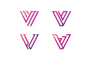 V Line Logo Design and template., a Branding & Logo Template by T.Vooka