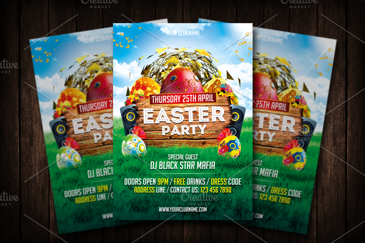 Easter Party Flyer Template, a Flyer Template by Malaxay (Photo 1 of 2)