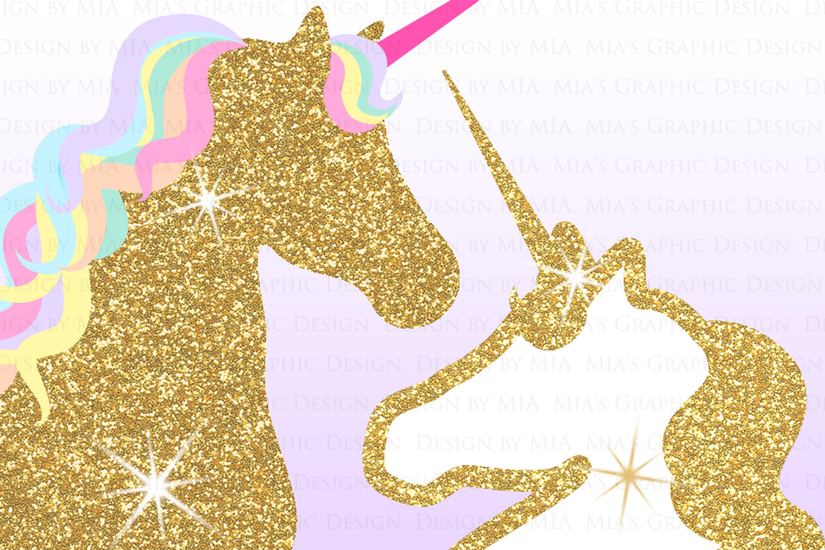 Magical Unicorns, Einhorn, Gold, an Illustration by Mia's Graphic Design (Photo 8 of 11)