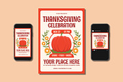 Thanksgiving Flyer Set, a Flyer Template by Patria Ari (P4tcreativa) (Thumbnail 1 of 4)