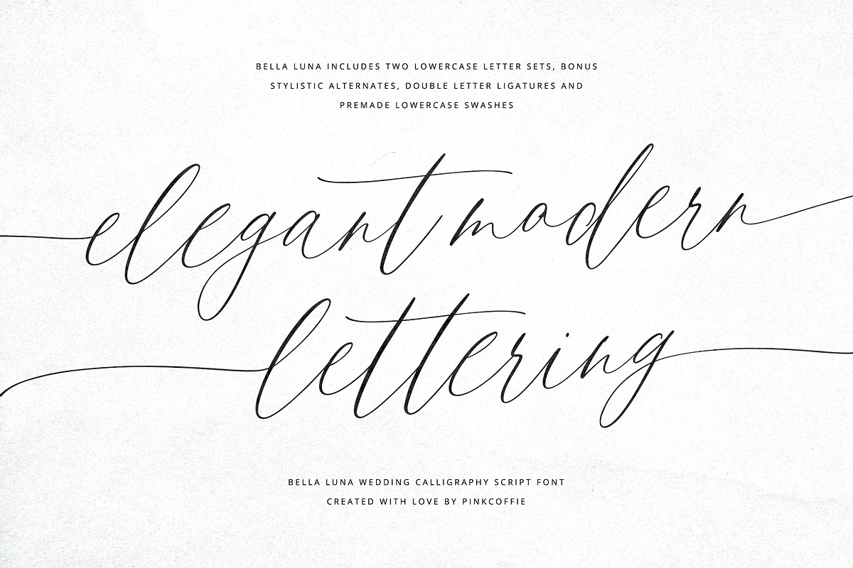 Bella Luna | Feminine Script Font, a Script Font by Pink Coffie (Photo 7 of 30)