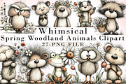 Whimsical Spring Woodland Animals, an Illustration by Libby Wishes (Thumbnail 1 of 8)
