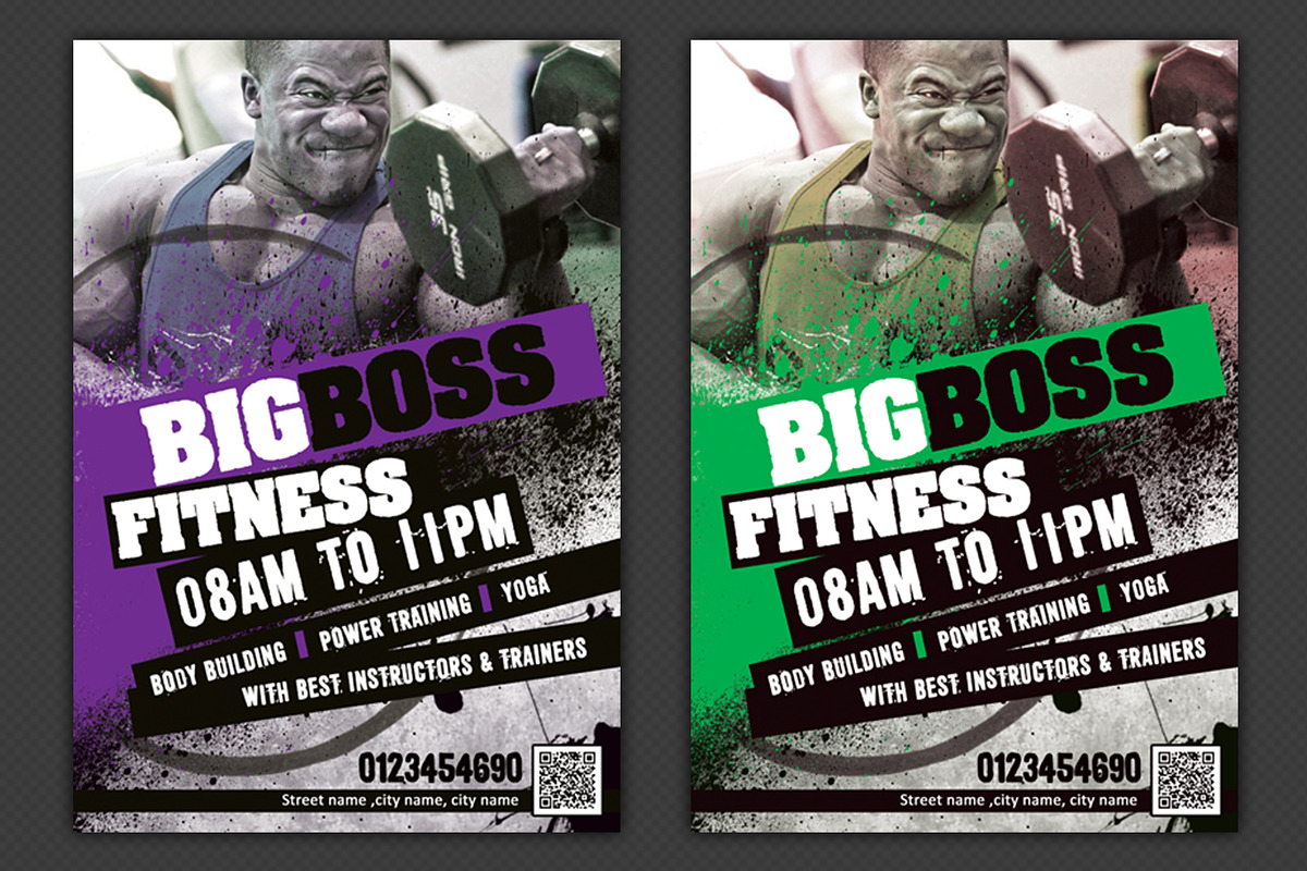 BigBoss Fitness Flyer Template, a Flyer Template by anchor_point_heshan (Photo 3 of 3)