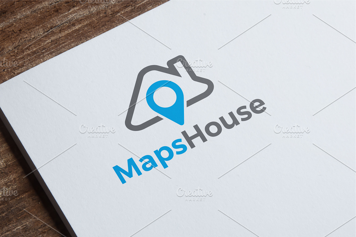 Maps House Logo Template, a Branding & Logo Template by REDVY CREATIVE