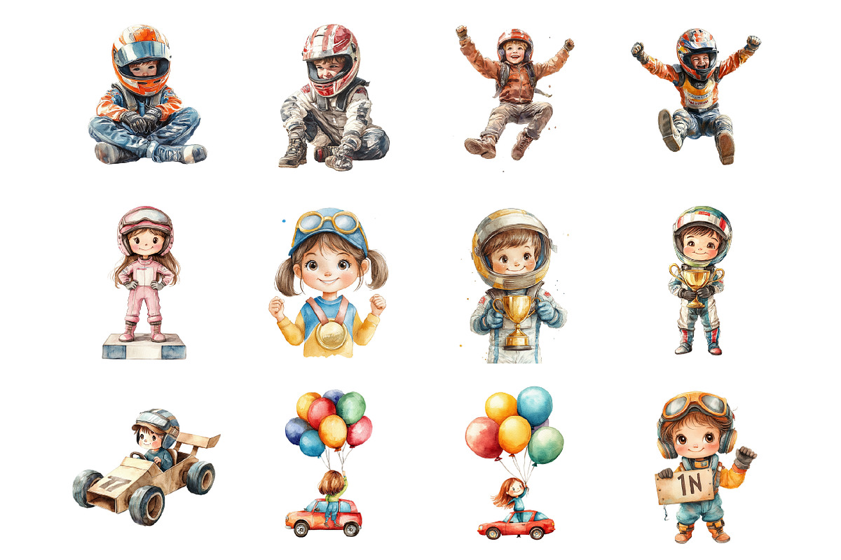Racing Kids, an Illustration by Design Market (Photo 2 of 3)