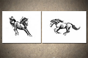 Horses Sumi-e Vol2, an Illustration by StabuLaRasa illustration (Thumbnail 6 of 9)