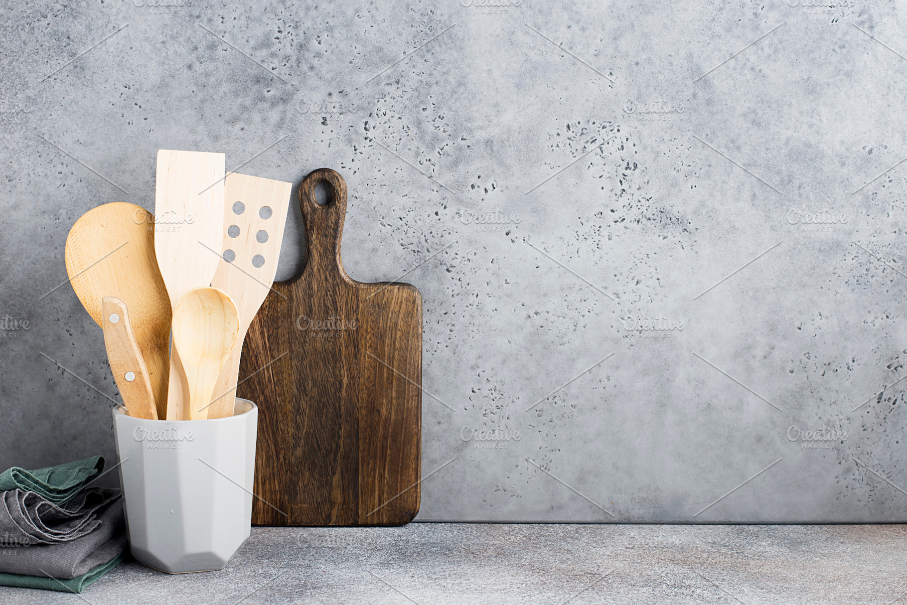 Kitchen shelf gray concrete ceramic stock photo containing background and bowl, an Abstract Photo by IleishAnna
