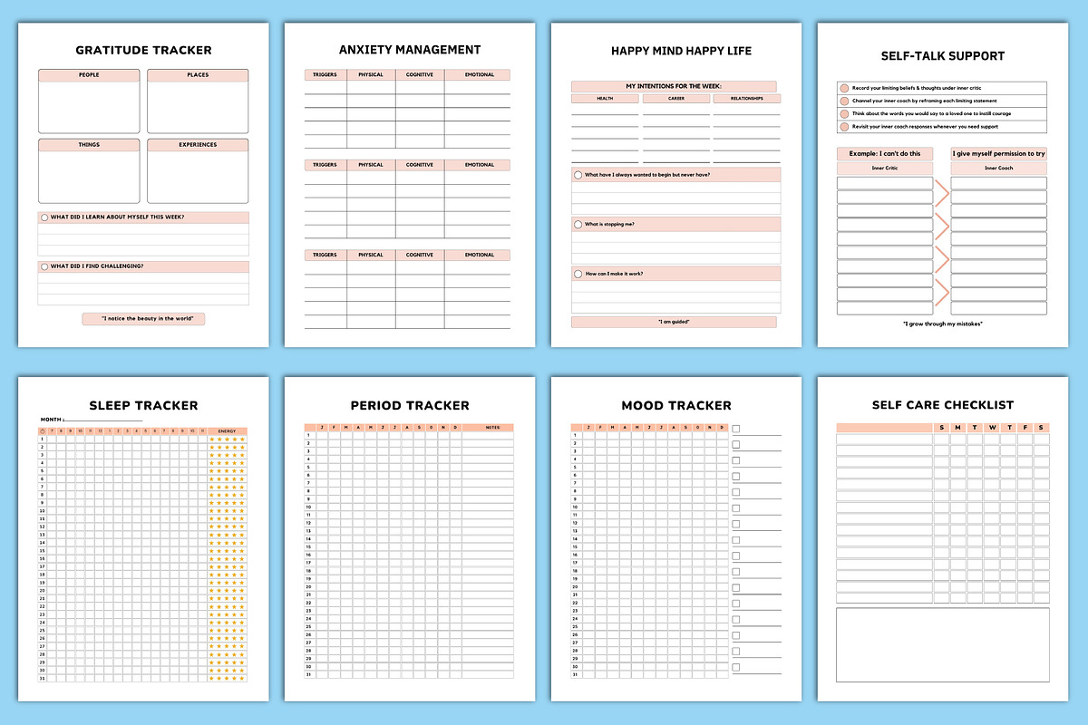 2025 Self Care Journal Canva, a Stationery Template by Designmela01 (Photo 5 of 6)