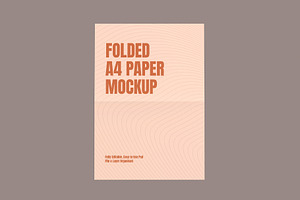 Folded A4 Paper Flyer Mockup, a Product Mockup by graphypix