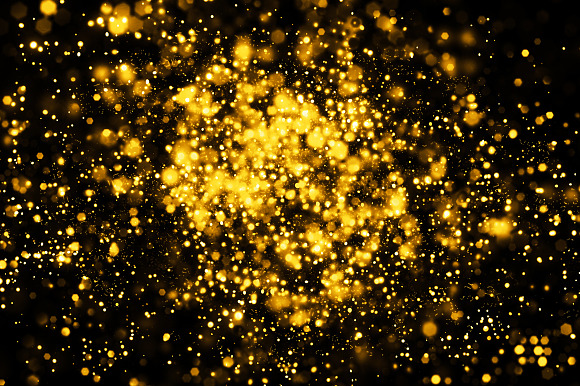 Metallic Gold Bokeh Background preview 2