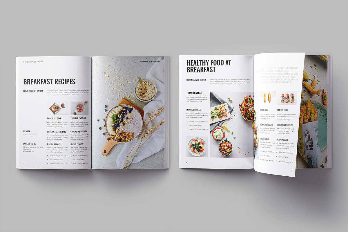 Cookbook Recipe Book Template, a Brochure Template by ElvinPrint (Photo 3 of 9)