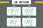 Procreate Calligraphy Brushes 10x, a Brush Add-On by Esther Nariyoshi (Thumbnail 5 of 7)