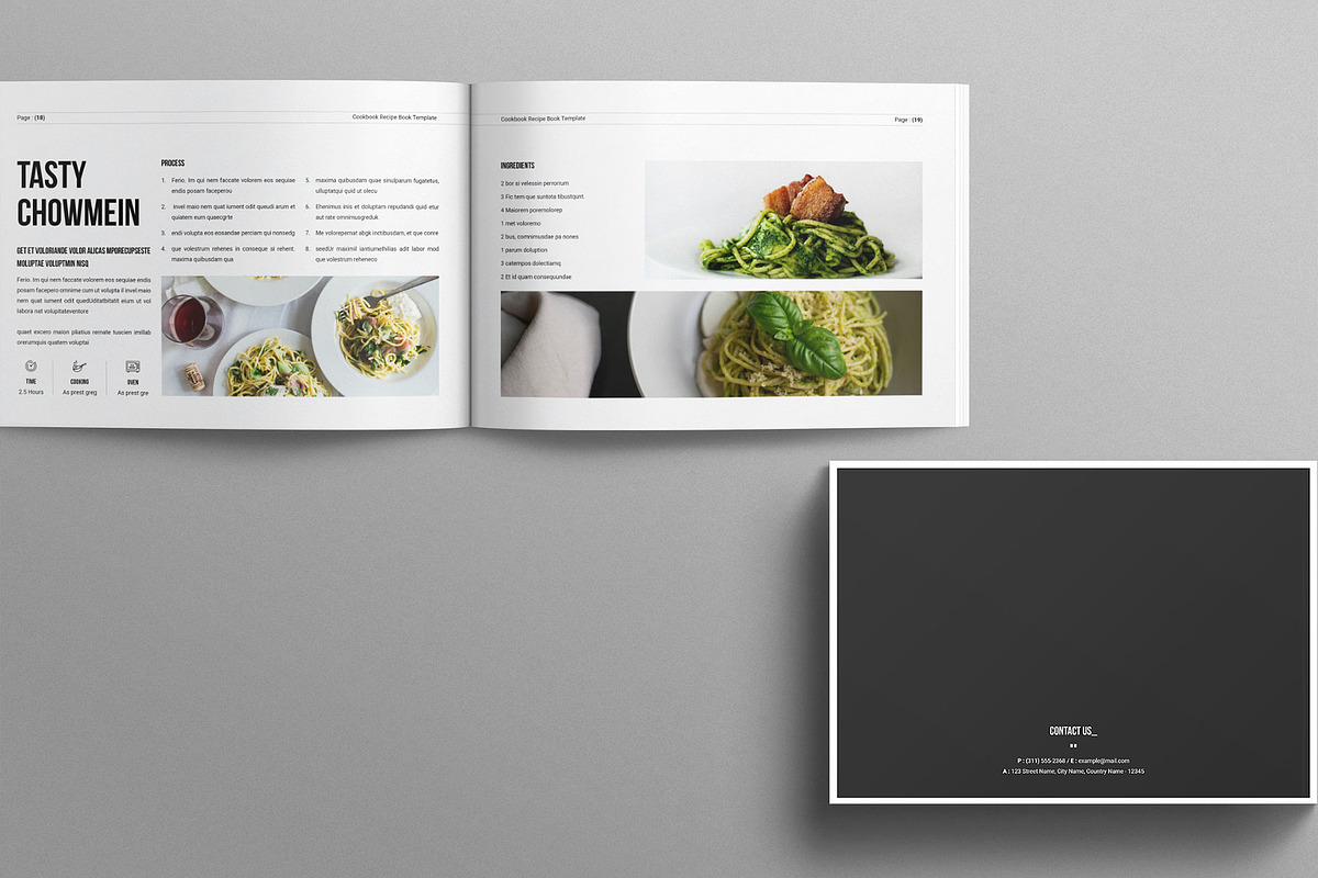 Cookbook Recipe Book Template Landsc, a Brochure Template by Work-Envance (Photo 7 of 9)