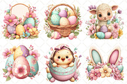 Pastel Cute Easter Clipart, an Illustration by Black Bird Studio (Thumbnail 4 of 5)
