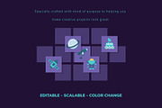 200 Space Exploration Icon Pack, an Outline Icon by Creastale (Thumbnail 2 of 6)