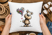 Whimsical Teddy Bear Clipart, a Seasonal Illustration by OK Design (Thumbnail 4 of 6)