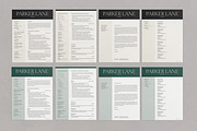 Parker Resume Business Card Template, a Resume Template by Franklin Lane (Thumbnail 2 of 11)