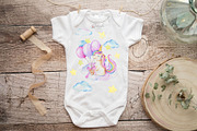 Cute Unicorns Watercolor Collection, an Animal Illustration by CaraulanStore (Thumbnail 5 of 5)