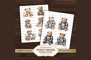 Teddy Bears Fussy Cuts PDF, a Decorative Illustration by Coral Beauty (Thumbnail 5 of 7)