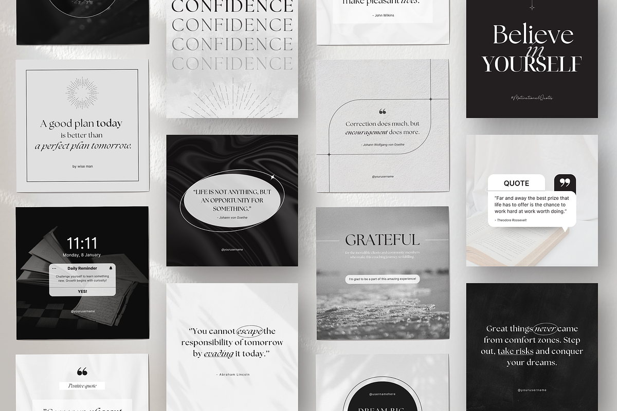 Motivational Quotes Instagram Posts, a Social Media Template by DigiPax (Photo 5 of 10)