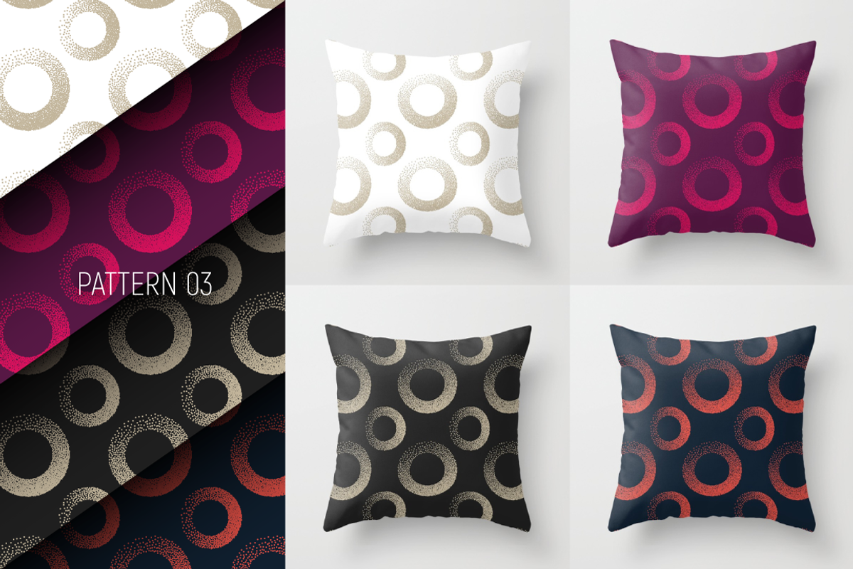 10 Vector Stippled Seamless Patterns, a Pattern Graphic by yamonstro (Photo 4 of 12)