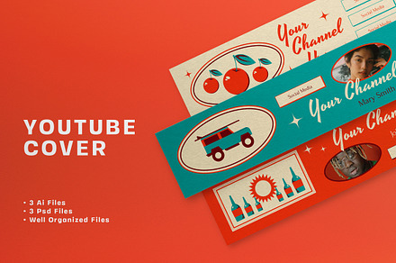 Orange Vintage Summer YouTube Cover, a Social Media Template by graphicook