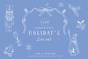Christmas holiday doodle line art, a Decorative Illustration by Grace Noboa Illustrations (Thumbnail 5 of 10)