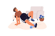 Pregnancy sport exercise, yoga set, a Person Illustration by PaperTrident (Thumbnail 6 of 12)