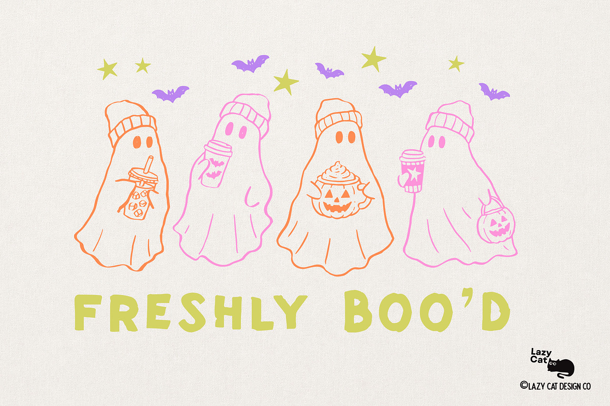 Halloween Coffee Hand-drawn Designs, an Object Graphic by Lazy Cat (Photo 6 of 7)