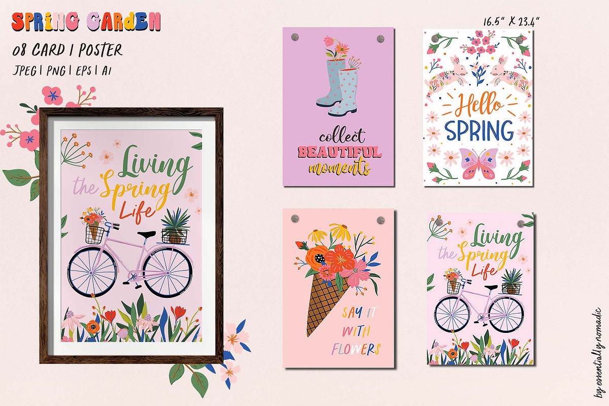 Spring Garden Pattern & Illustration, an Illustration by Essentially Nomadic (Photo 11 of 12)