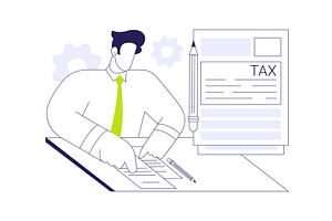 Filing tax form abstract concept, a Finance Illustration by Visual Generation