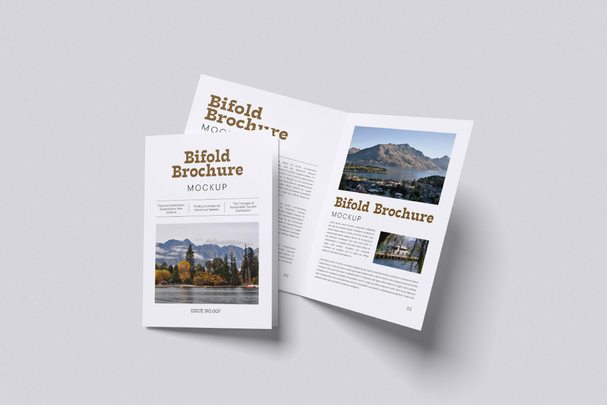 Bifold Brochure Mockup, an Advertising Mockup by Pikachudesign (Photo 3 of 5)