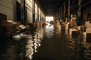 A hallway filled with boxes that are, a Photo by Iftikhar Alam